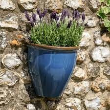 ceramic drip glaze wall planter