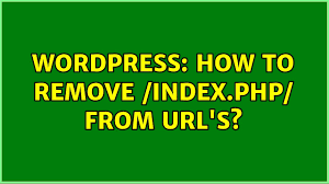 php eliminating index php from the url