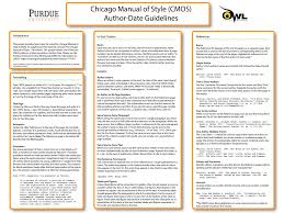 Rules for format & documentation conforms to 6th edition apa. Cmos Author Date Classroom Poster Purdue Writing Lab