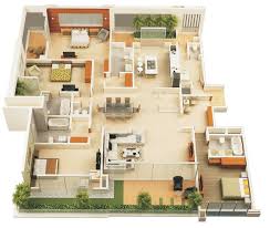 4 Bedroom Apartment House Plans