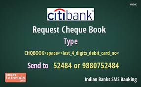 The bank has a long history in the. Request Cheque Book Of Citibank India By Mobile Sms