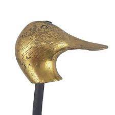 Vintage Brass Duck Flue Damper