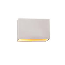 Justice Design Cer 5640w Bis Ambiance Collection Rectangle Ada 10 Inch Outdoor Closed Top Wall Sconce Bisque Finish Incandescent Lamping Type
