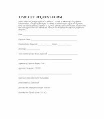 Time Off Request Form Template Luxury Elegant Employee F Paid