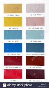 A Colour Chart Of Paints From A 1950s Home Decorating