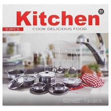 These luxury stainless steel tools are perfect for everyday jobs such as frying up, stirring, mashing and skimming. Kids Stainless Steel Kitchen Set 23 Pieces Online Toys Australia