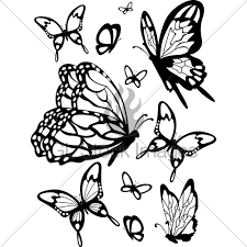 Butterfly Stencil Gl Stock Images