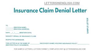 insurance claim denial letter sle