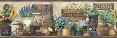 Antiques Herbs Wallpaper Border