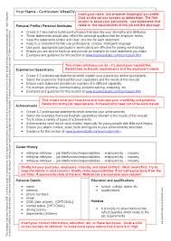 Resume CV Cover Letter  writing a cv easy templateswriting a       CV structure  How to write the CV      Curriculum vitae     Personal  information