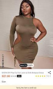 shein plus size curve mocha brown dress