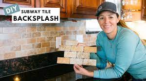 how to add subway tile backsplash over