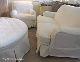 English Rolled Arm Slipcovers In White