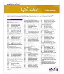 cpt 2023 er coding card ophthalmology