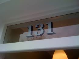 House Numbers Reverse Painted Onto