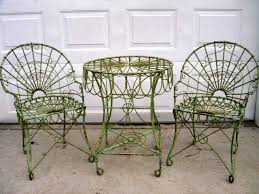 Wrought Iron Table W 2 Chairs Garden