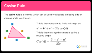 Cosine Rule Gcse Maths Steps