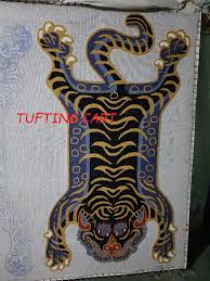 tibetan tiger blue sam tufted woolen