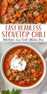 beanless chili gluten free whole30