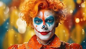 premium photo clown makeup on the