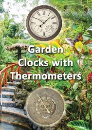 12 garden clocks with thermometers