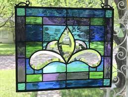 stained glass window panel suncatcher w