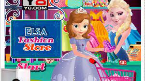 chơi gamemini y8 mua quần áo mới, trang điểm thời trang, Elsa Fashion Store  / cò già tv - YouTube