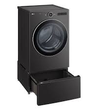 lg 27 in laundry pedestal in black