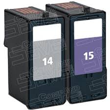 Replacement Lexmark 18c2090 14 Black 18c2110 15 Color Combo Pack Of 2 Ink Cartridge