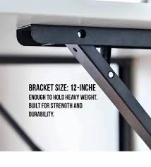 Black Iron Foldable Table Bracket Size