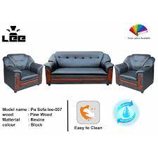 ultimate design black color pu sofa