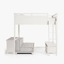 Hampton Loft Bed With Couch Bookcase