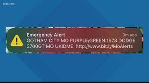 Batman-themed test emergency alert sent ...