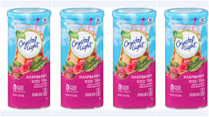 Amazon Com Crystal Light Raspberry Iced Tea 12 Quart 1 6 Ounce Canister Pack Of 4 Powdered Fruit Punch Soft Drink Mixes Grocery Gourmet Food