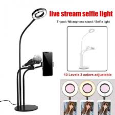 Selfie Ring Light With Tripod Stand And Phone Holder Led