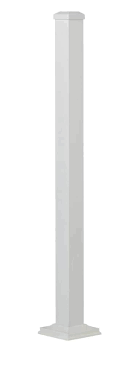 White Aluminum Deck Post