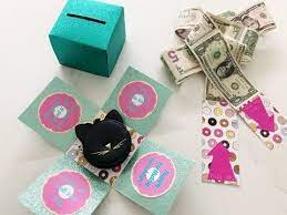 Stuff the roll of money into the bottom of the tissue box, and place the card stock so pull up is sticking out of the top. Pop Out Money Gift Box Youtube