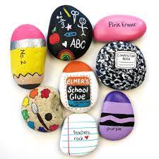 See more ideas about rock crafts, painted rocks, rock painting art. Painted Rock Ideas Back To School Rocks Color Made Happy
