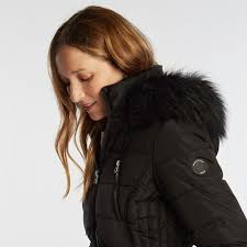 Womens Quilted Belted Coat