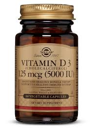 Vitamin D3 Cholecalciferol 5000 Iu 60 Vegetable Capsules
