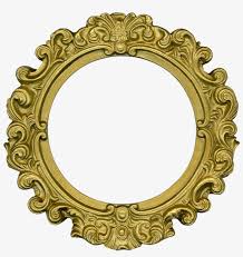free golden round photo frame