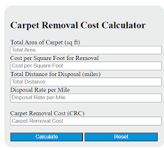 carpet removal cost calculator