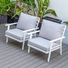 White Aluminum Outdoor Arm Chair
