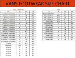 Buy Womens Vans Size Chart 58 Off