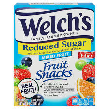 fruit snacks mixed fruit reduced sugar