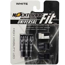 Nockturnal Fit Universal Size White Lighted Nock 3 Pack Nt 317