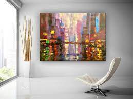 Abstract Painting Cityscape Wall Art