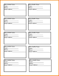 Simple Template Sample For Draw Event Ticket Detailed With Name And
