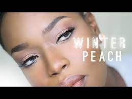 winter makeup tutorial peach cheeks