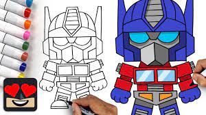 to draw optimus prime transformers